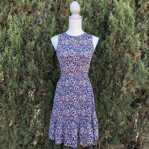 Michael Kors Floral Dress With Matching Belt Women's Size Extra Small